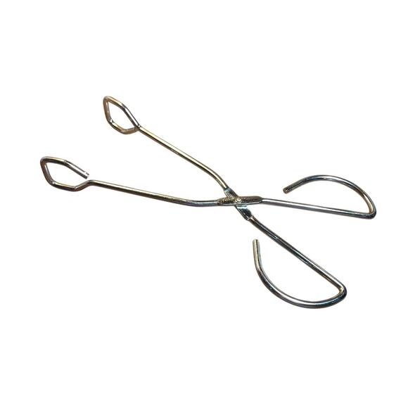 Vintage Metal Ice Tongs Rustic Farmhouse Bar Tool Retro Kitchen Utensil Decor - Picture 1 of 4